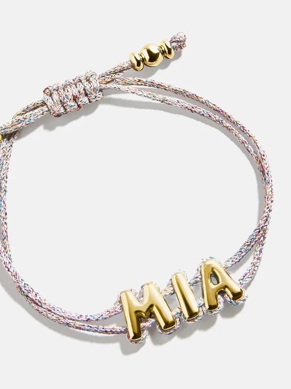 Wrapped Up Bubble Waterproof Custom Metallic Cord Bracelet - Multi sold by BaubleBar