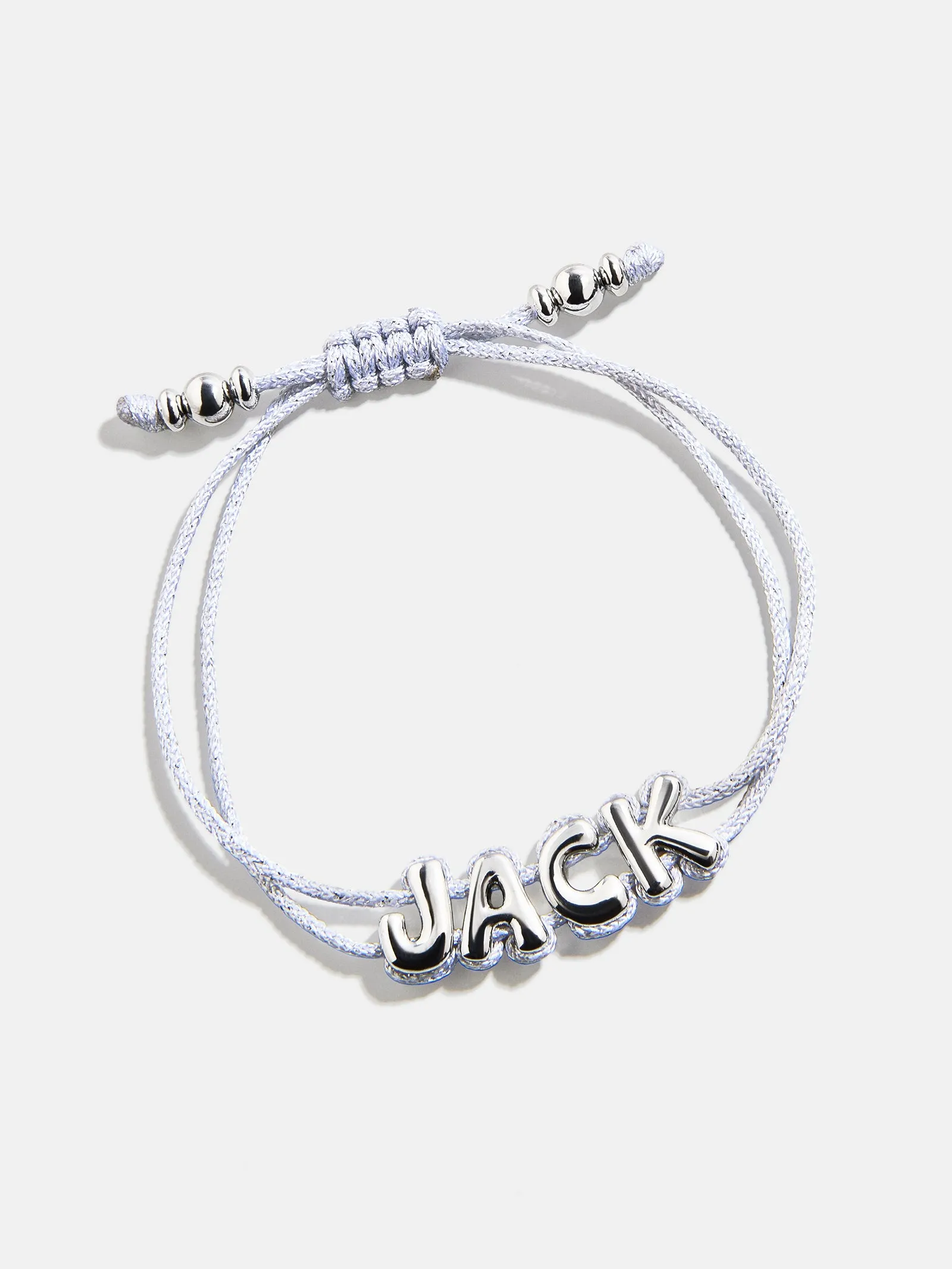 Wrapped Up Bubble Waterproof Custom Metallic Cord Bracelet - Silver sold by BaubleBar product image thumbnail 4