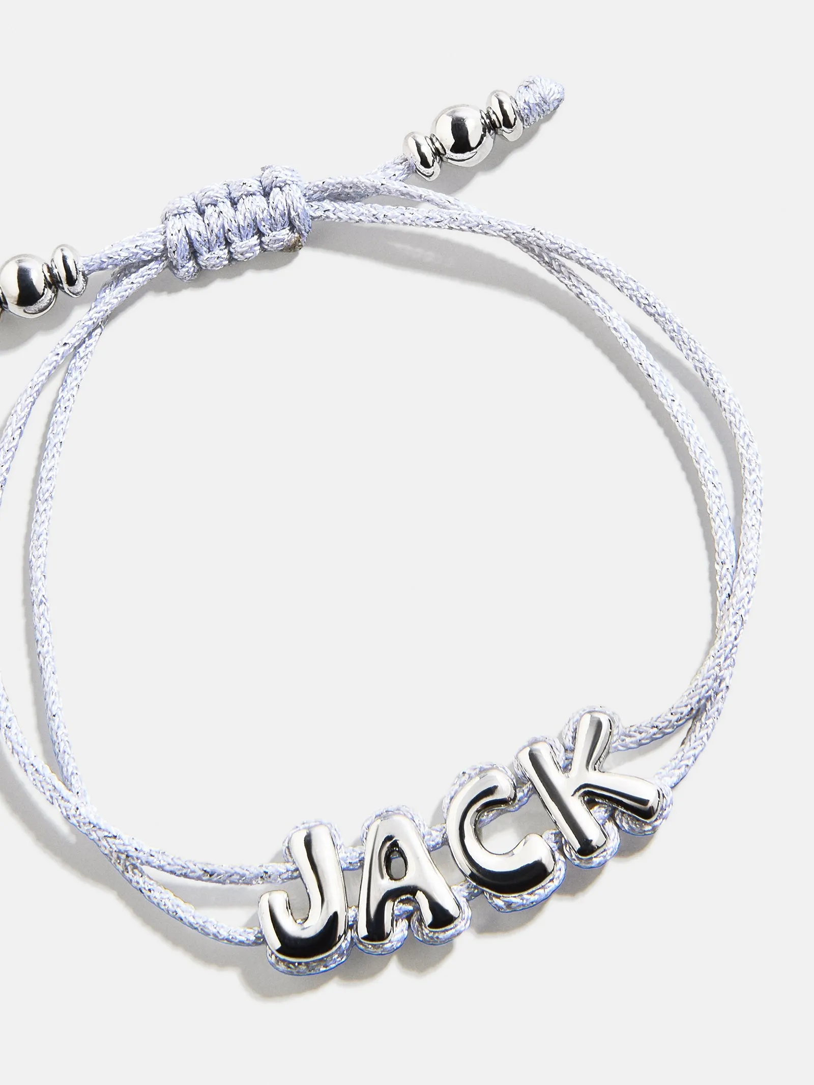 Wrapped Up Bubble Waterproof Custom Metallic Cord Bracelet - Silver sold by BaubleBar product image thumbnail 3