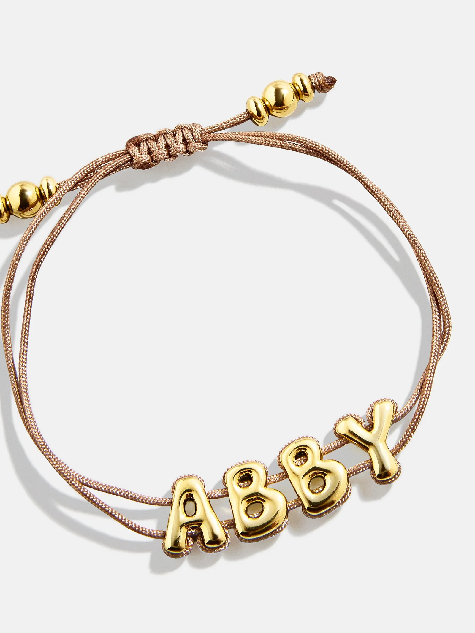 Wrapped Up Bubble Waterproof Custom Cord Bracelet - Light Brown sold by BaubleBar
