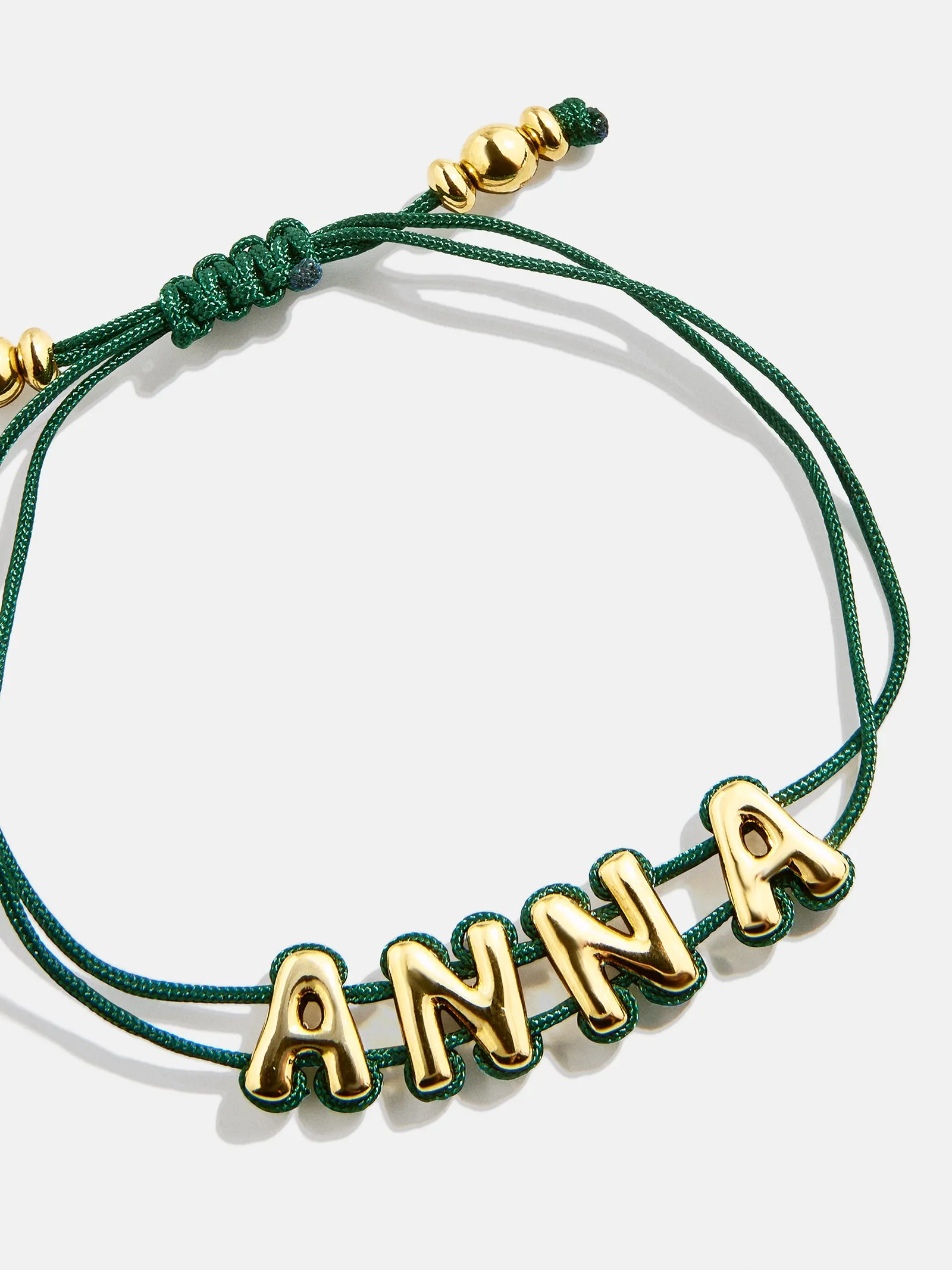 Wrapped Up Bubble Waterproof Custom Cord Bracelet - Dark Green sold by BaubleBar