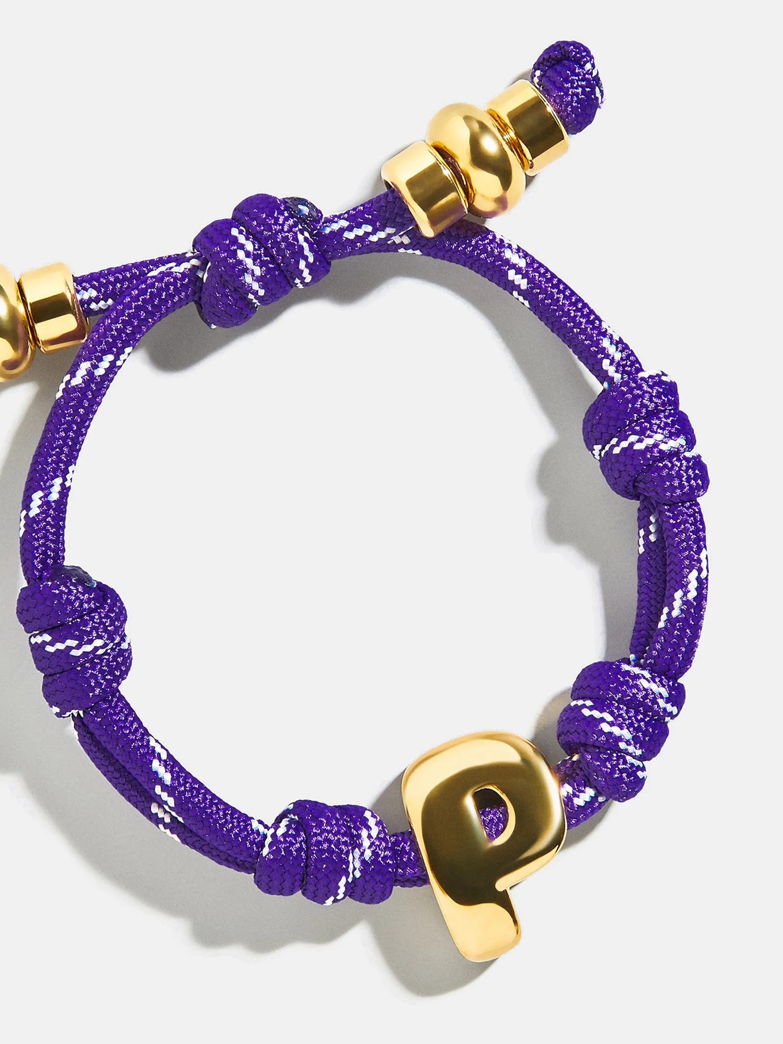 Knotty Initial Custom Bracelet - Purple Single Letter sold by BaubleBar