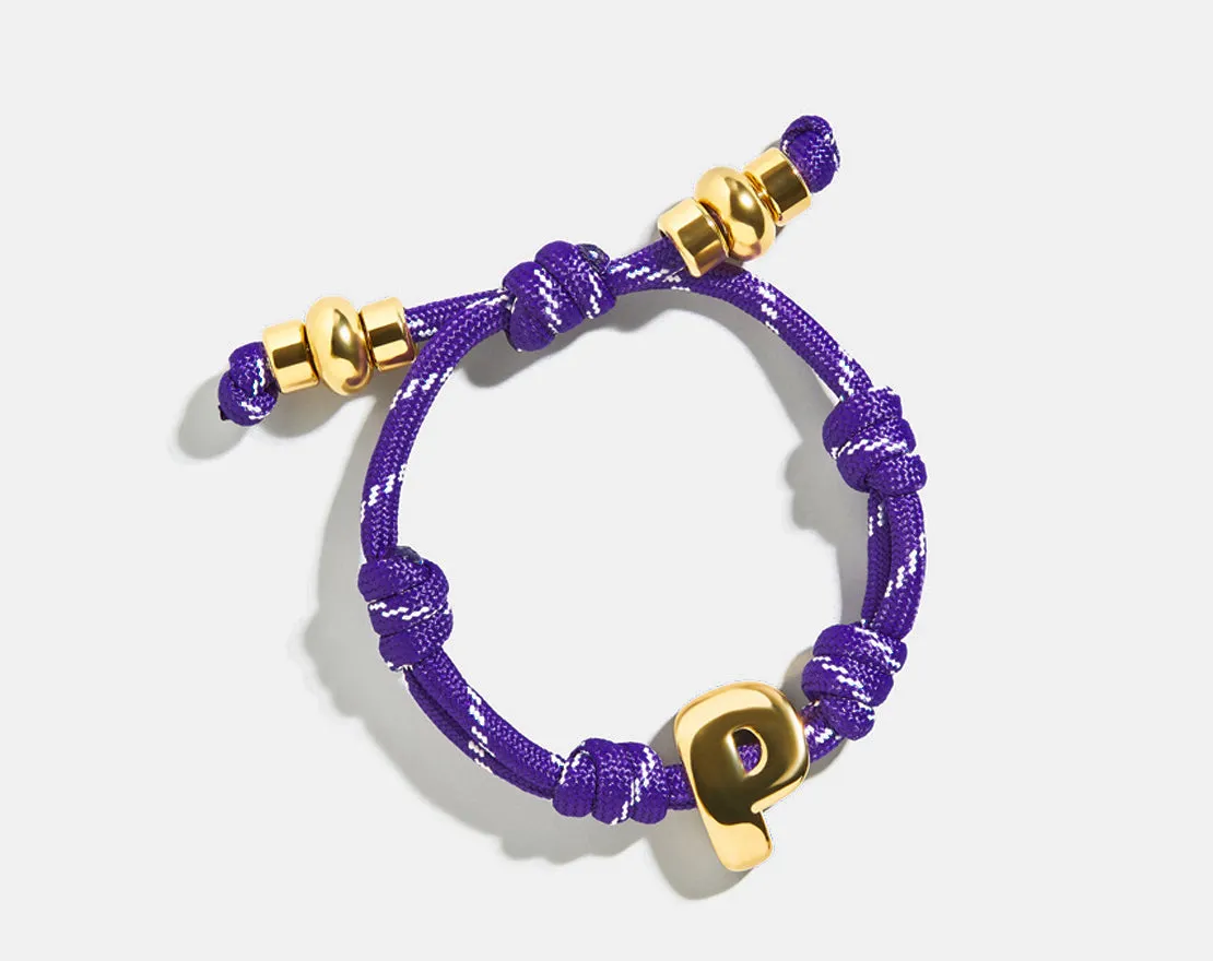 Knotty Initial Custom Bracelet - Purple Single Letter sold by BaubleBar product image thumbnail 3