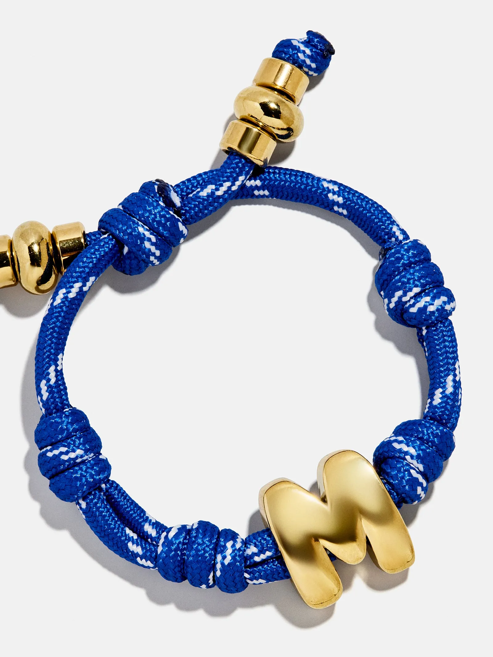Knotty Initial Custom Bracelet - Cobalt Single Letter sold by BaubleBar