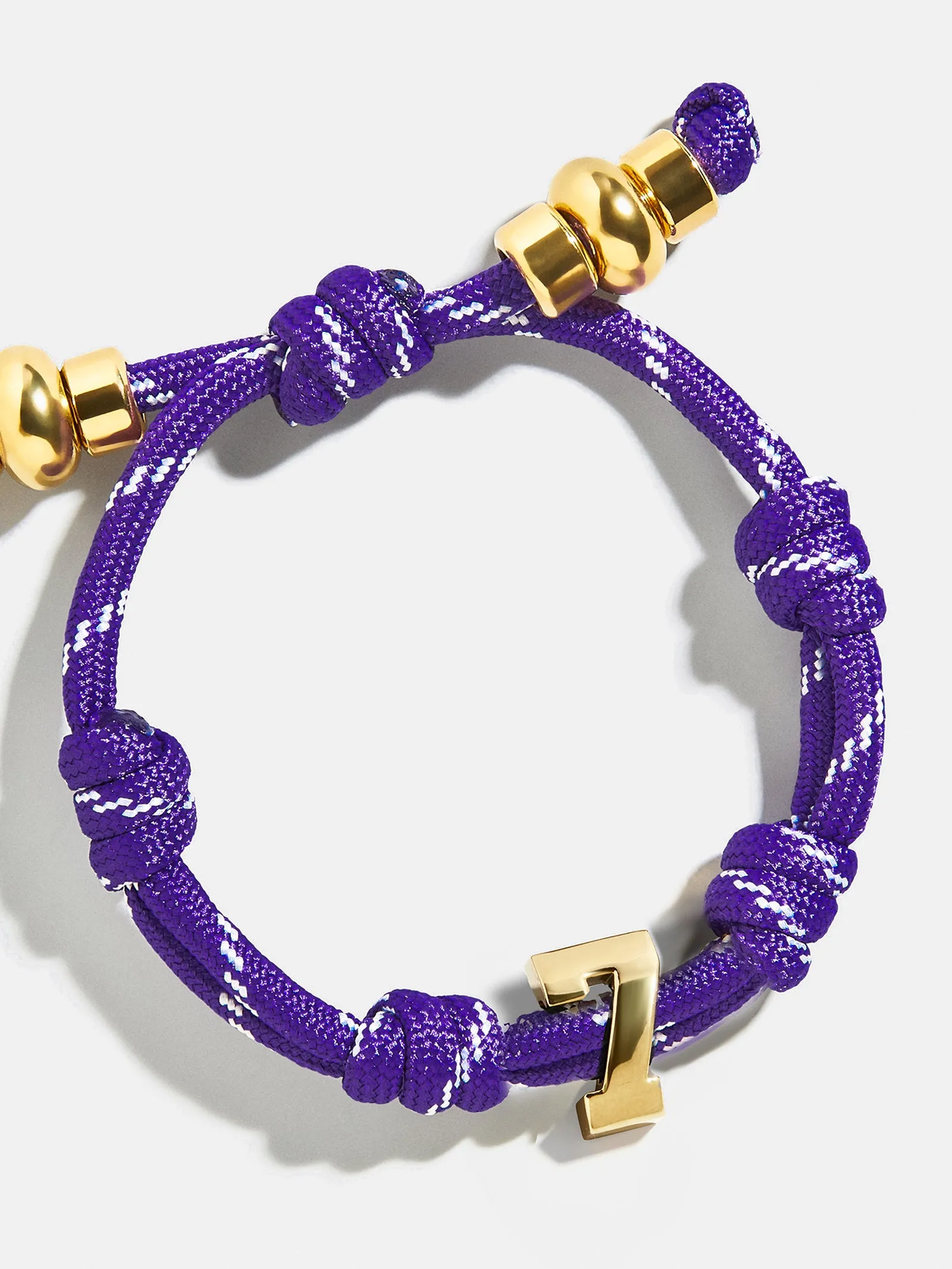 Knotty Varsity Number Custom Bracelet - Purple Single Digit sold by BaubleBar
