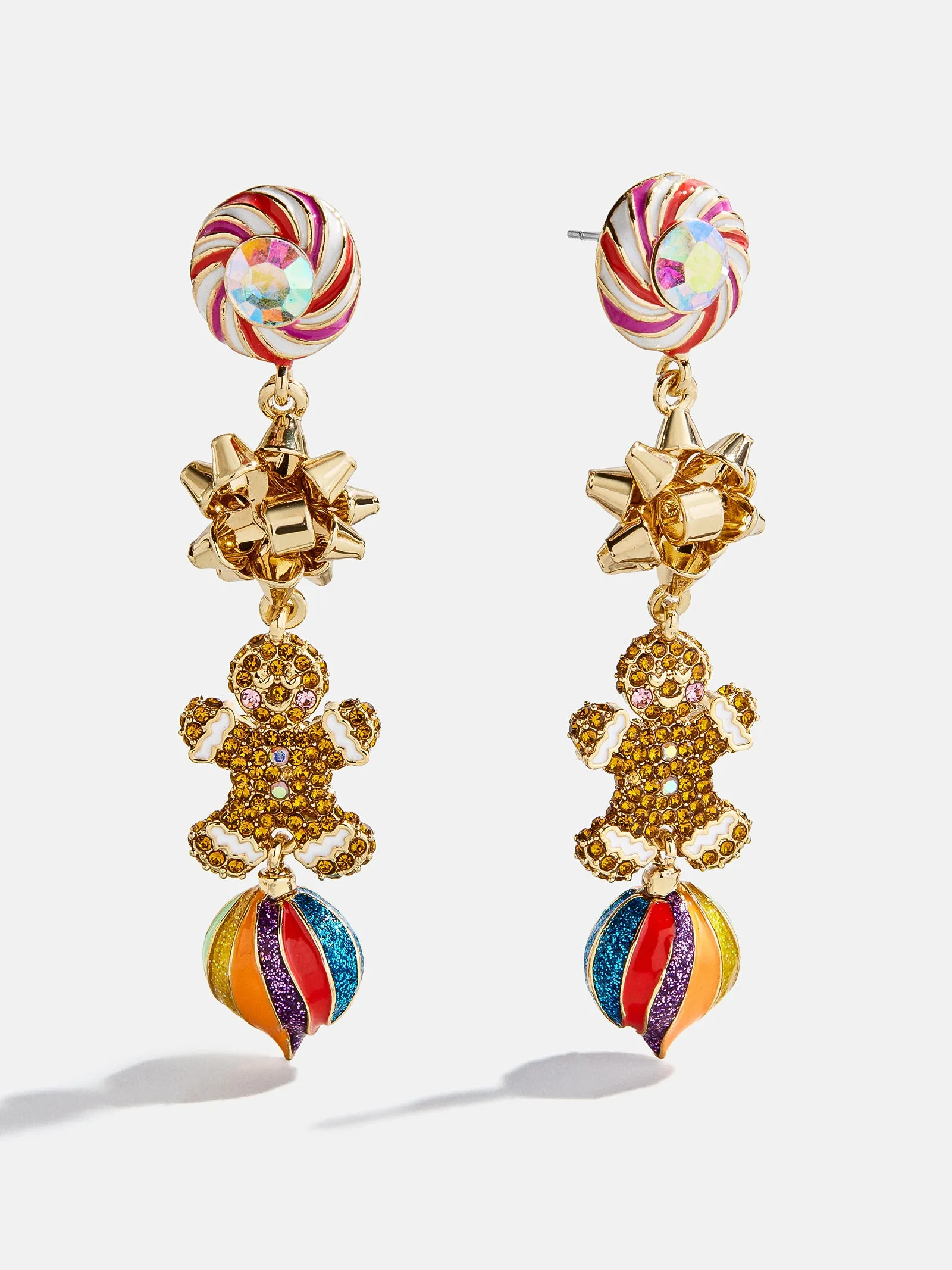 Season’s Treatings Christmas Statement Earrings - Gingerbread Man sold by BaubleBar