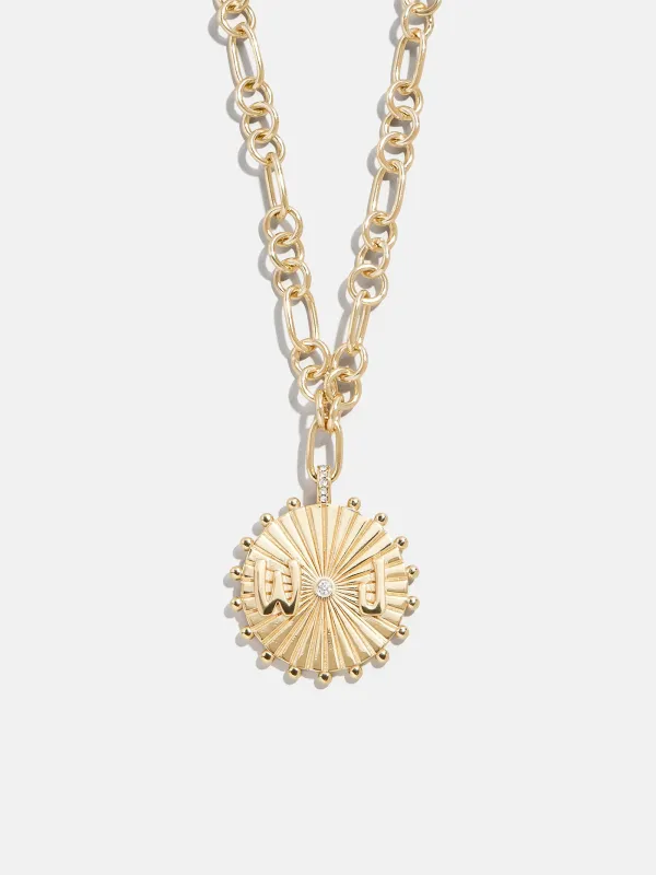 Initial Custom Medallion Necklace - Gold sold by BaubleBar