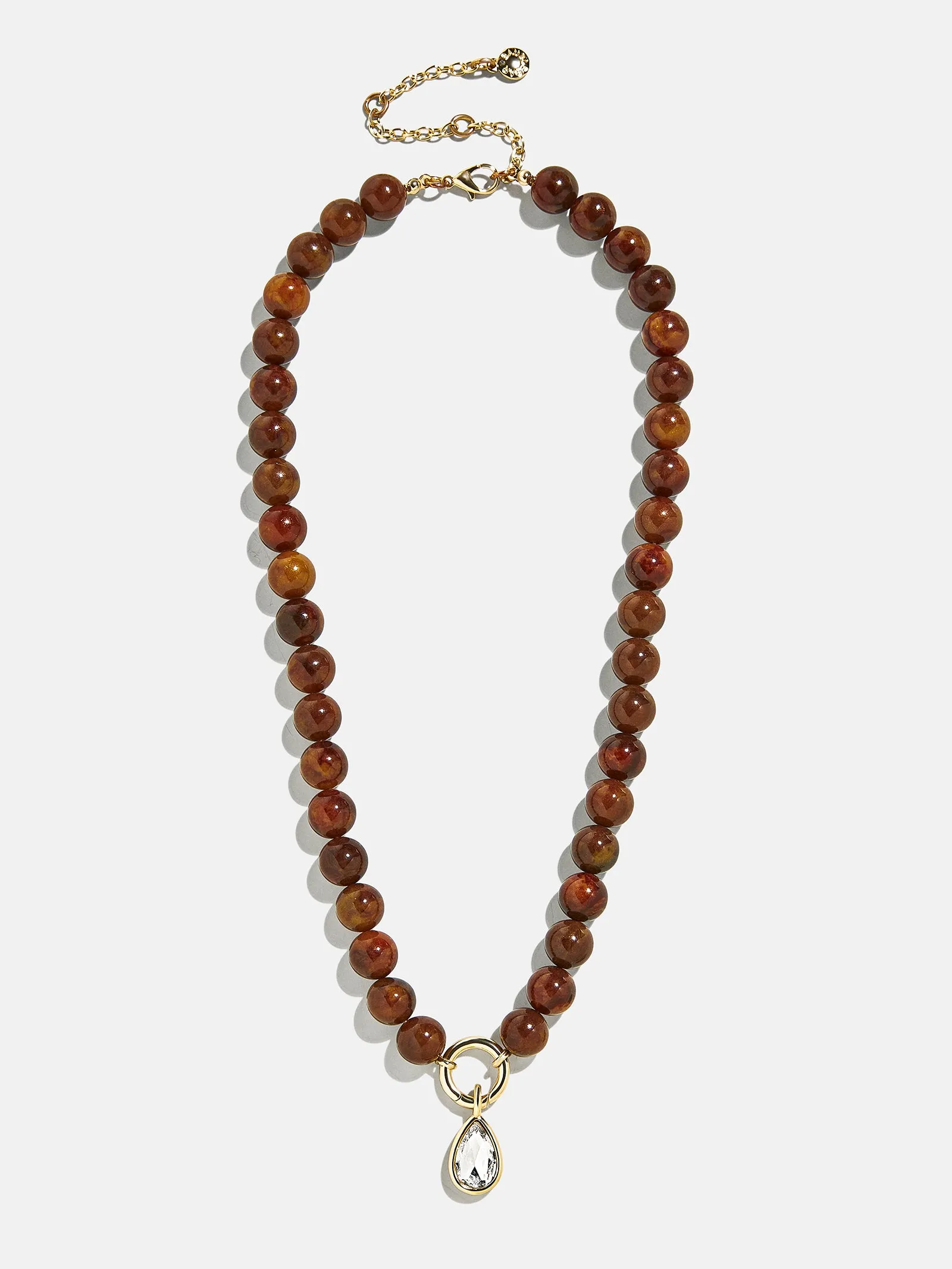 Janette Beaded Ring Necklace - Tiger's Eye sold by BaubleBar product image thumbnail 3
