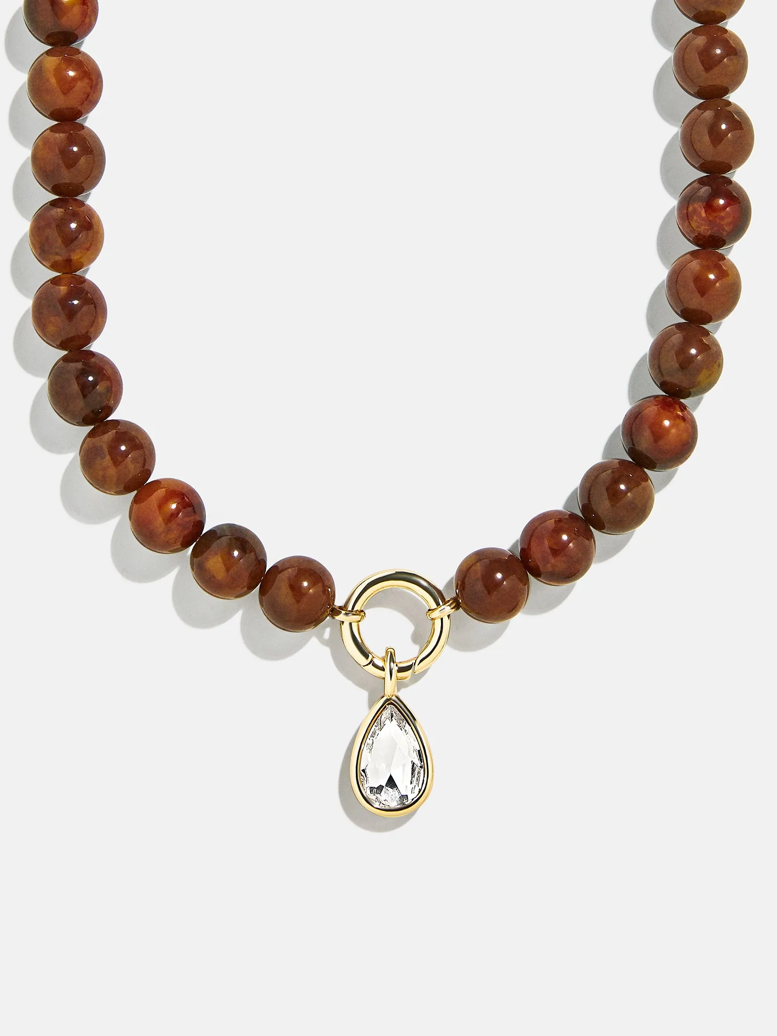 Janette Beaded Ring Necklace - Tiger's Eye sold by BaubleBar
