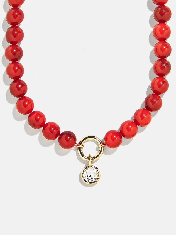 Janette Beaded Ring Necklace - Carnelian sold by BaubleBar