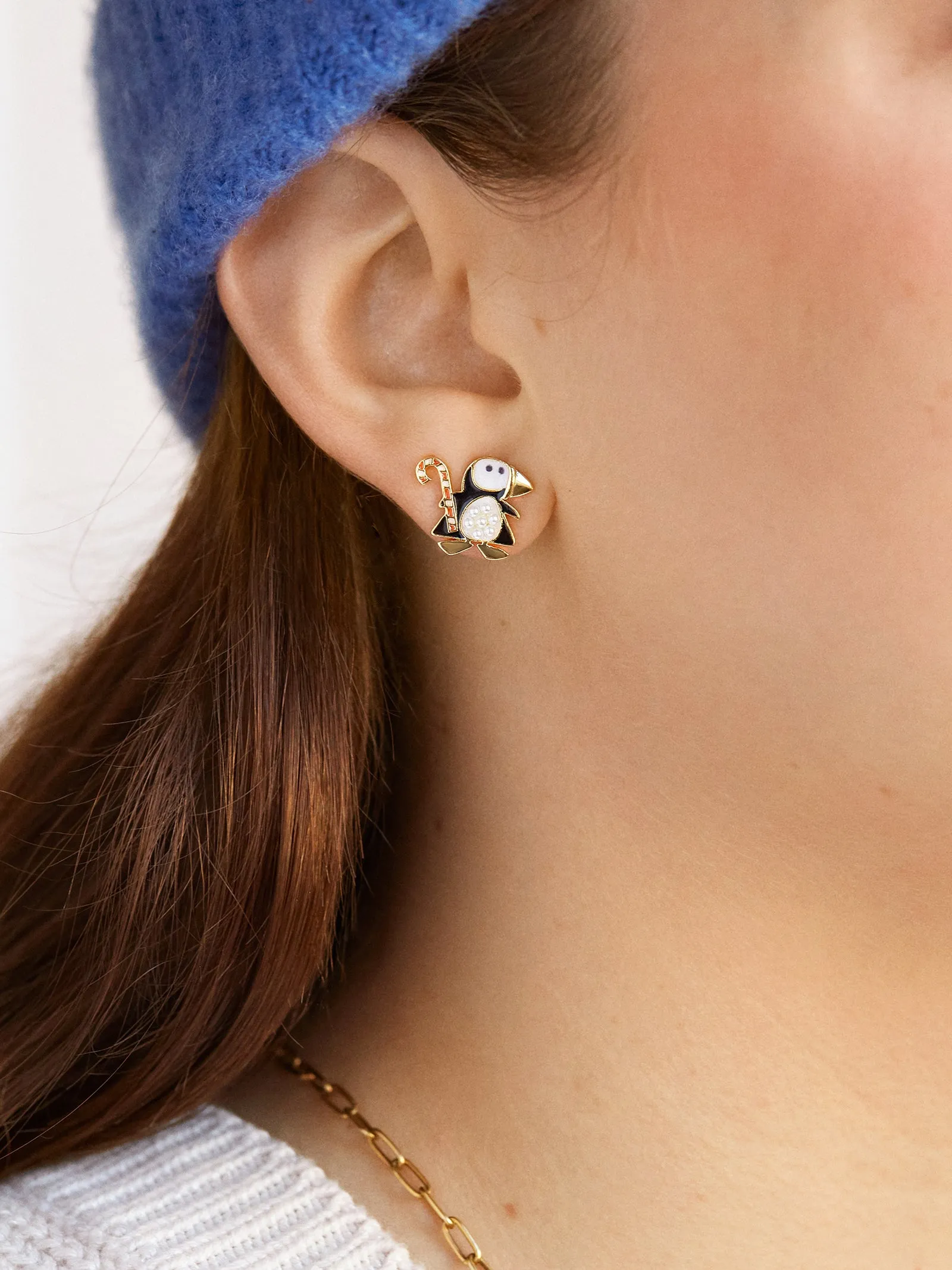 Arctic Puffin Elf Earrings sold by BaubleBar product image thumbnail 2