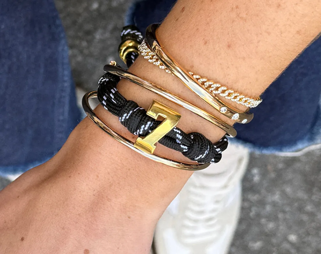 Knotty Varsity Number Custom Bracelet - Maroon Single Digit sold by BaubleBar product image thumbnail 4