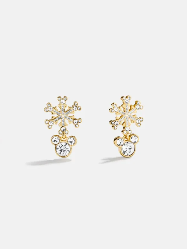 Disney Mickey Mouse Snowflake Drop Earrings - Snowflake sold by BaubleBar