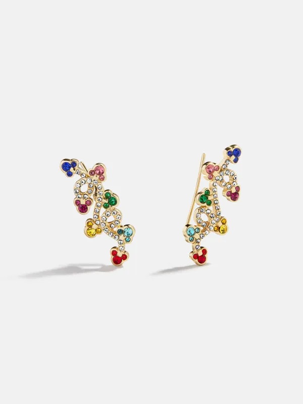 Disney Mickey Mouse Christmas Lights Crawler Earrings - Holiday Lights sold by BaubleBar