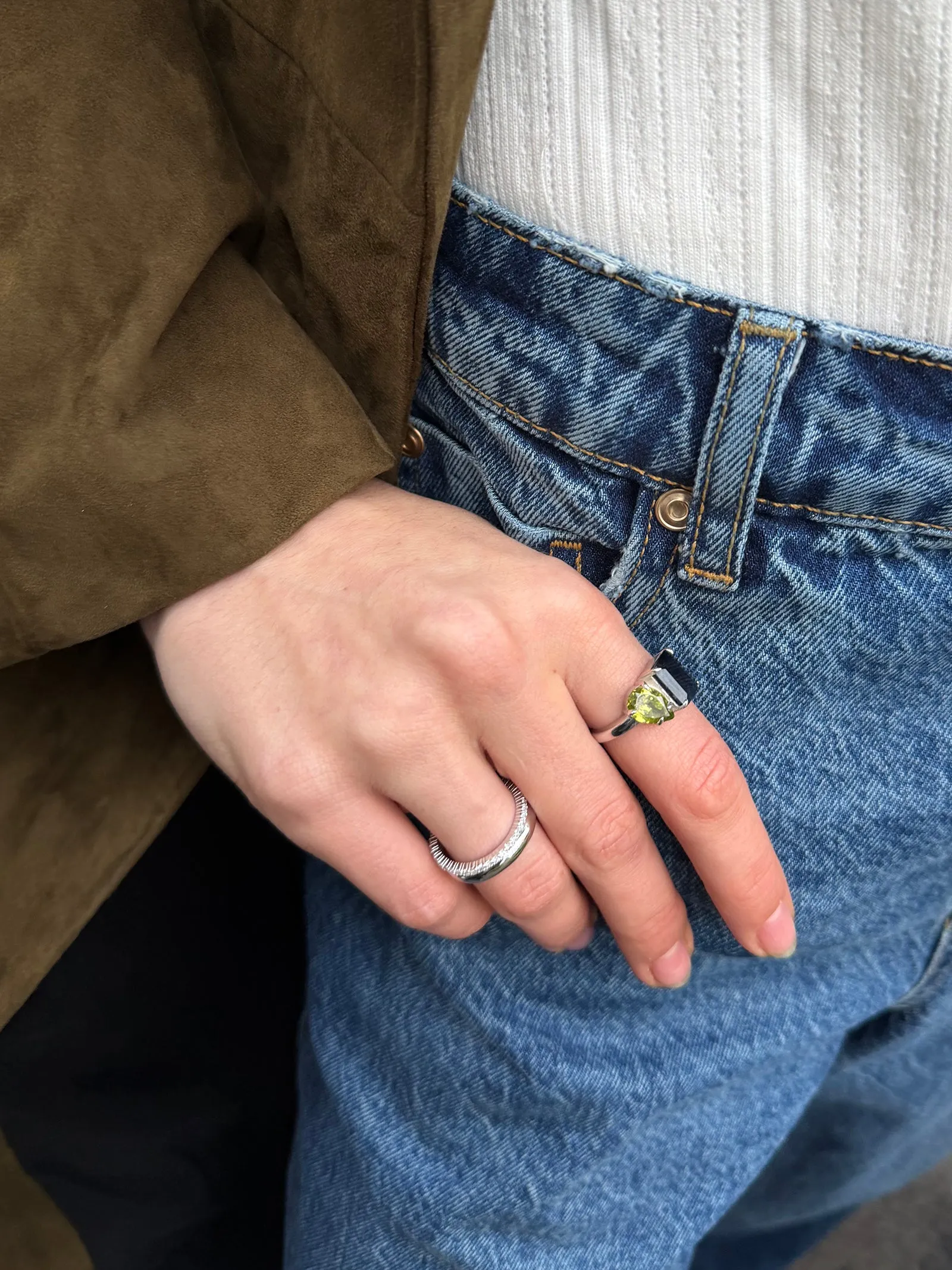 Toi et Moi Custom Birthstone Ring - Silver 6 sold by BaubleBar product image thumbnail 4