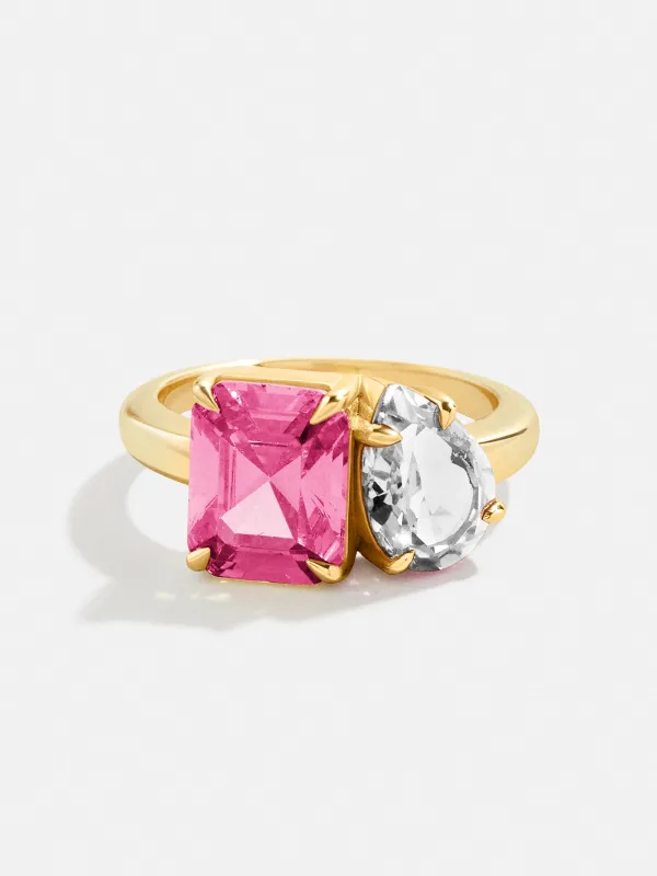 Toi et Moi Custom Birthstone Ring - Gold 4 sold by BaubleBar