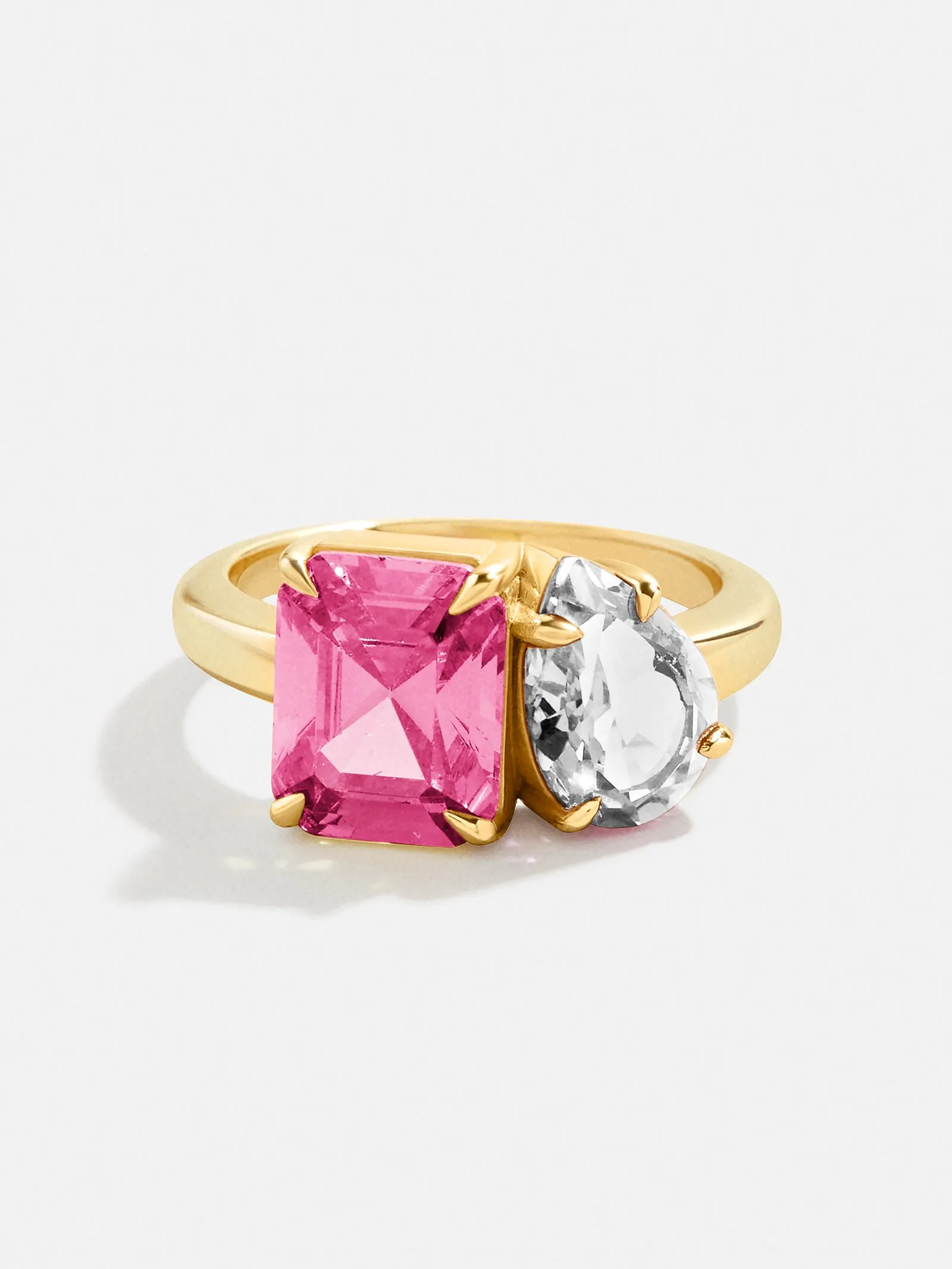 Toi et Moi Custom Birthstone Ring - Gold 3 sold by BaubleBar