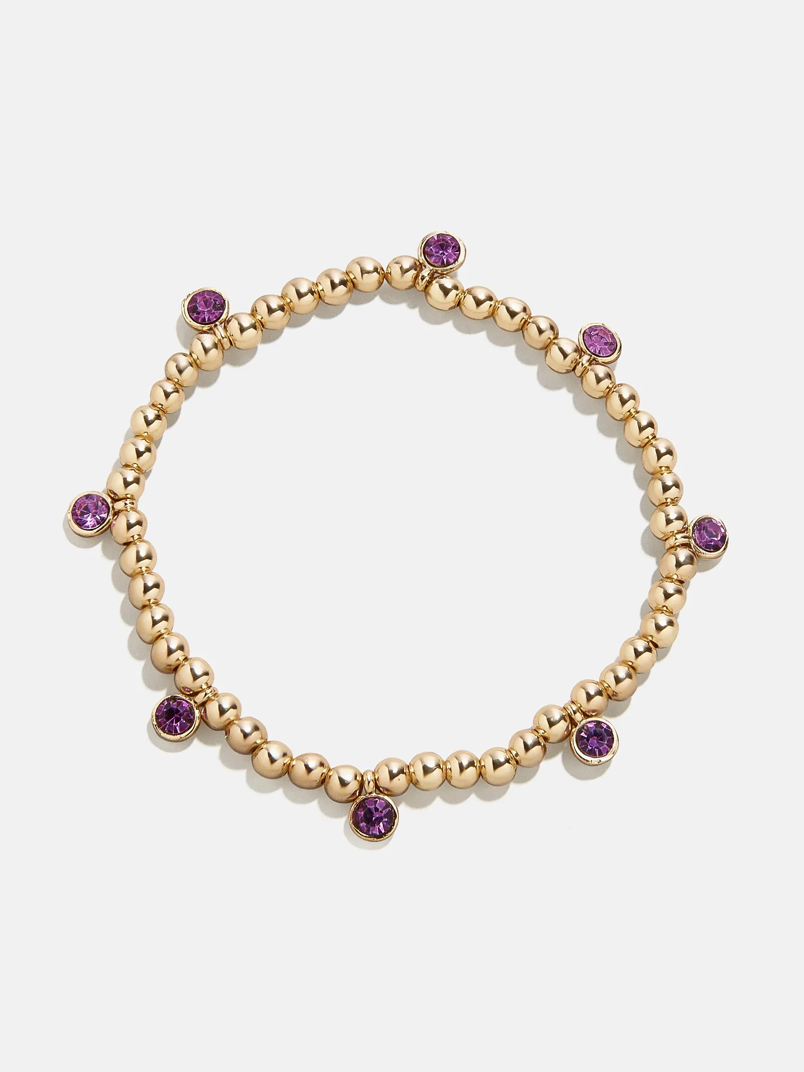 Birthstone Pisa Bracelet - Amethyst sold by BaubleBar