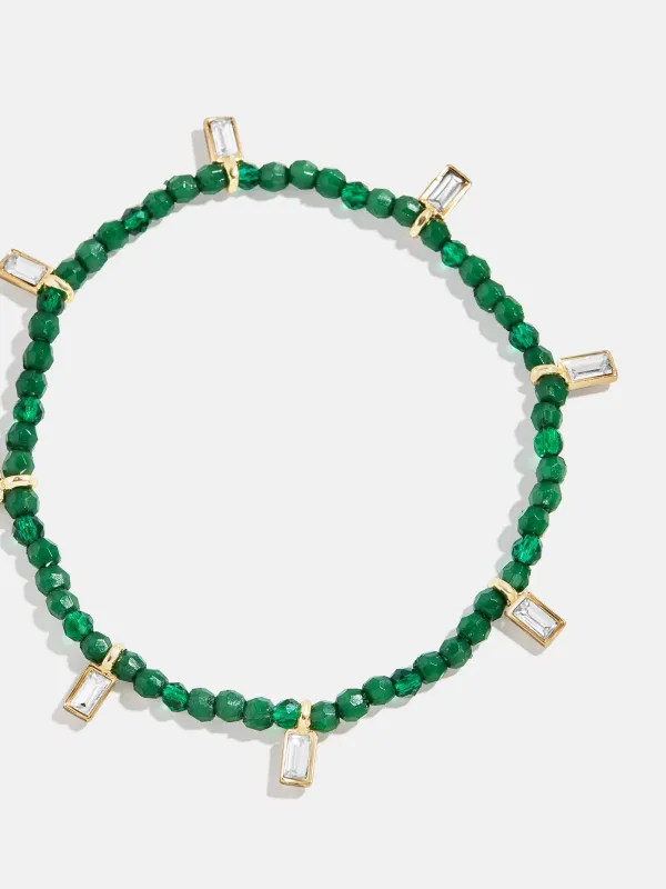 Crystal Beaded Bracelet - Malachite sold by BaubleBar