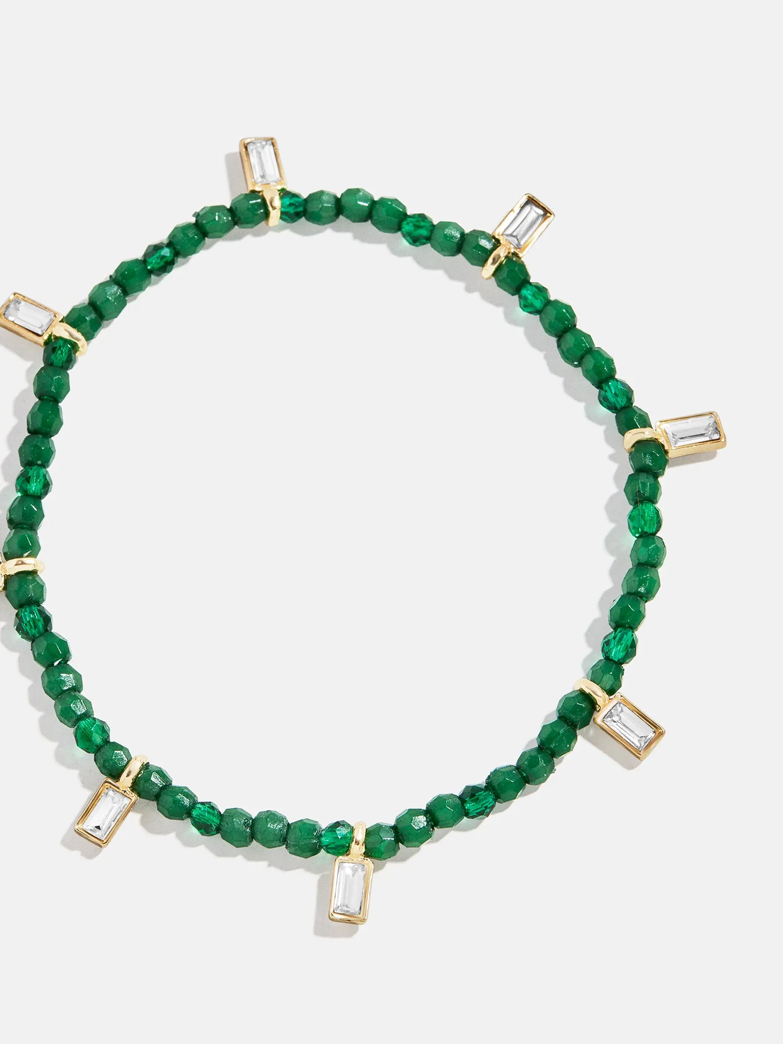 Crystal Beaded Bracelet - Malachite sold by BaubleBar