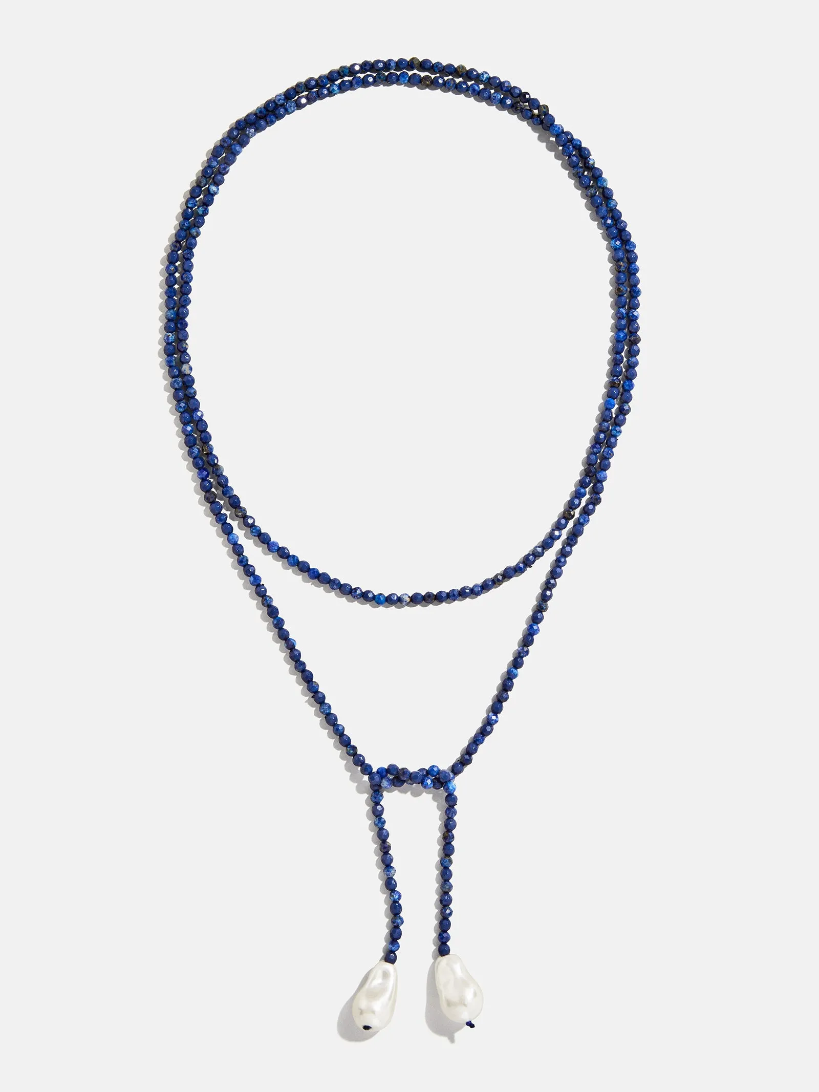 Semi-Precious Pearl Wrap Necklace - Lapis sold by BaubleBar product image thumbnail 3