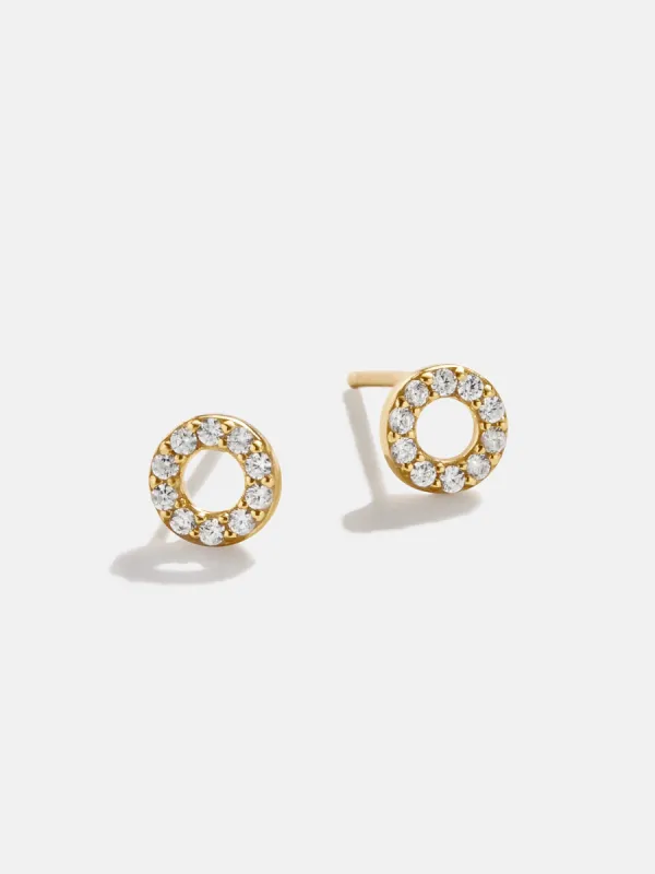 Valeria 18K Gold Earrings - Gold/Pavé sold by BaubleBar