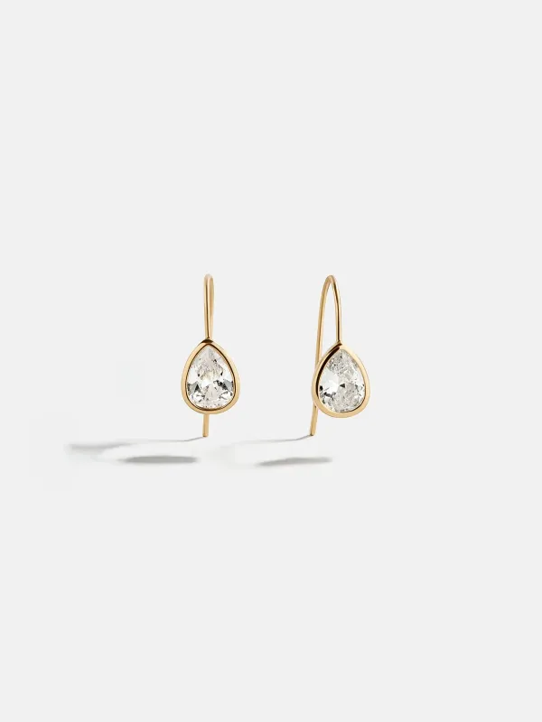 Jovie 18K Gold Earrings - Gold/Pavé sold by BaubleBar