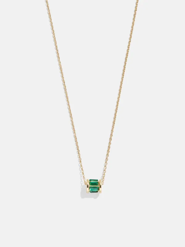 Tatum Birthstone Necklace - Emerald sold by BaubleBar