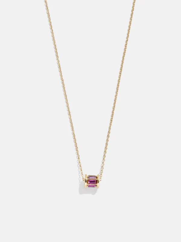 Tatum Birthstone Necklace - Amethyst sold by BaubleBar