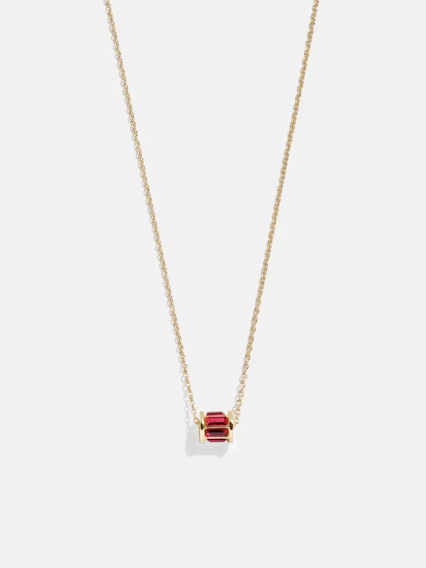 Tatum Birthstone Necklace - Ruby sold by BaubleBar