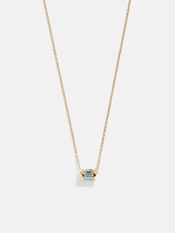 Tatum Birthstone Necklace - Aquamarine sold by BaubleBar