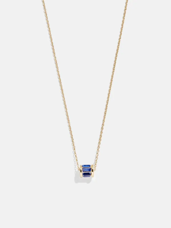 Tatum Birthstone Necklace - Sapphire sold by BaubleBar