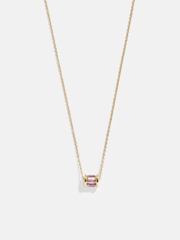 Tatum Birthstone Necklace - Light Amethyst sold by BaubleBar