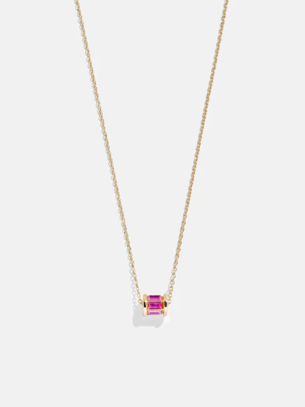 Tatum Birthstone Necklace - Rose sold by BaubleBar