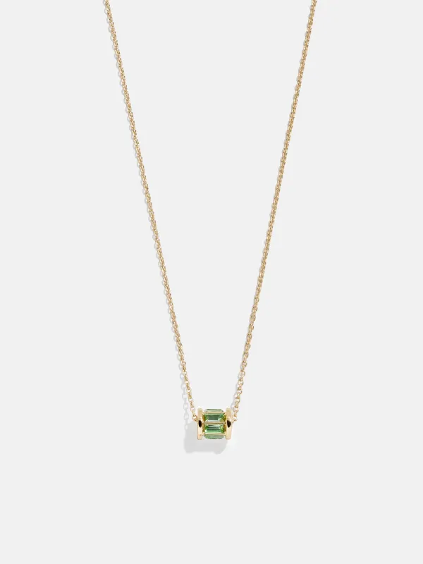 Tatum Birthstone Necklace - Peridot sold by BaubleBar