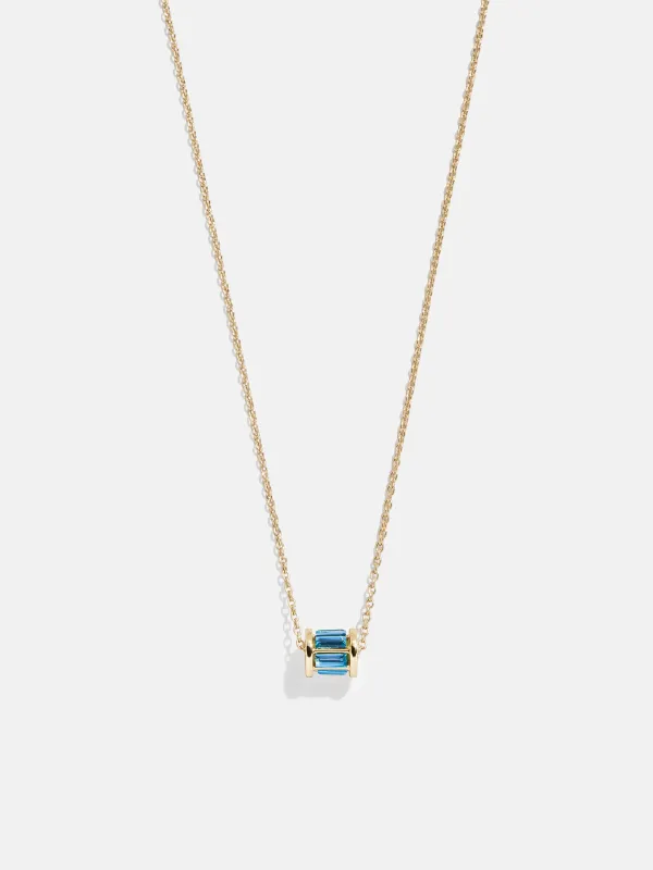 Tatum Birthstone Necklace - Blue Zircon sold by BaubleBar