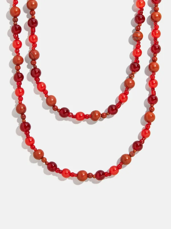 Charlotte Beaded Necklace - Red Jasper sold by BaubleBar