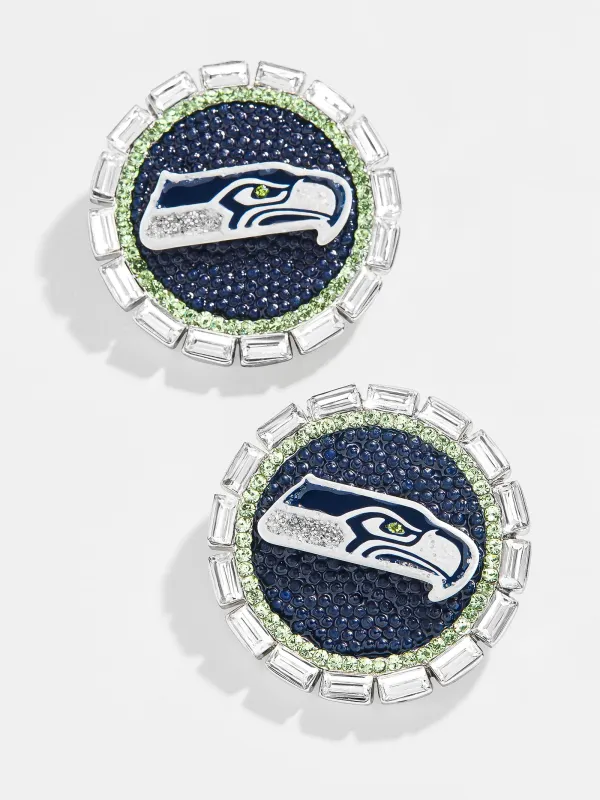 Seattle Seahawks NFL Statement Stud Earrings - Seattle Seahawks sold by BaubleBar