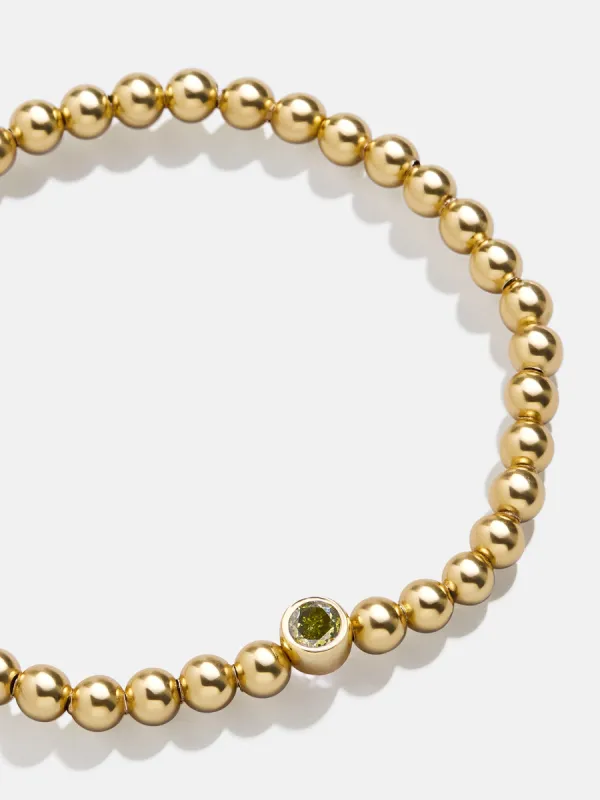 18K Gold Birthstone Pisa Bracelet - Peridot sold by BaubleBar