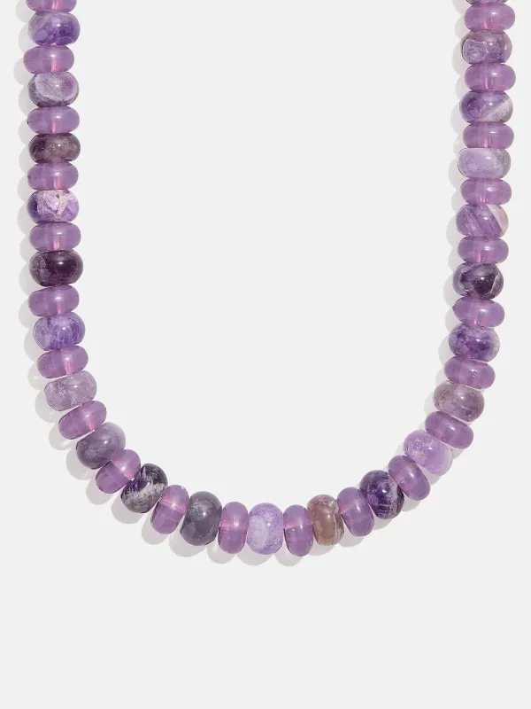 Joyce Semi-Precious Beaded Necklace - Light Amethyst sold by BaubleBar