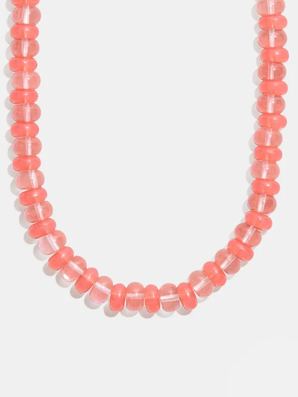 Joyce Semi-Precious Beaded Necklace - Cherry Quartz sold by BaubleBar