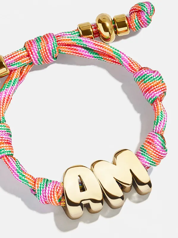 Knotty Initial Custom Bracelet - Bold Multi Double Letters sold by BaubleBar