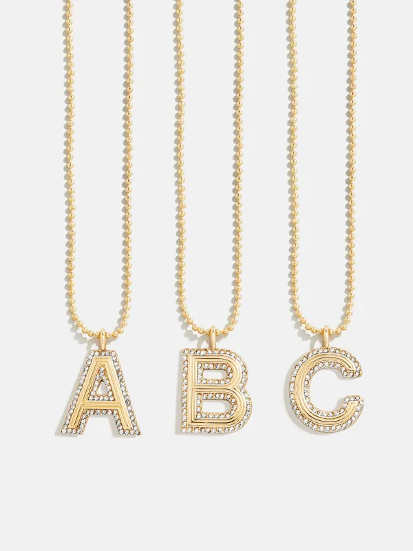 Arianna Initial Necklace - Gold/Pavé sold by BaubleBar
