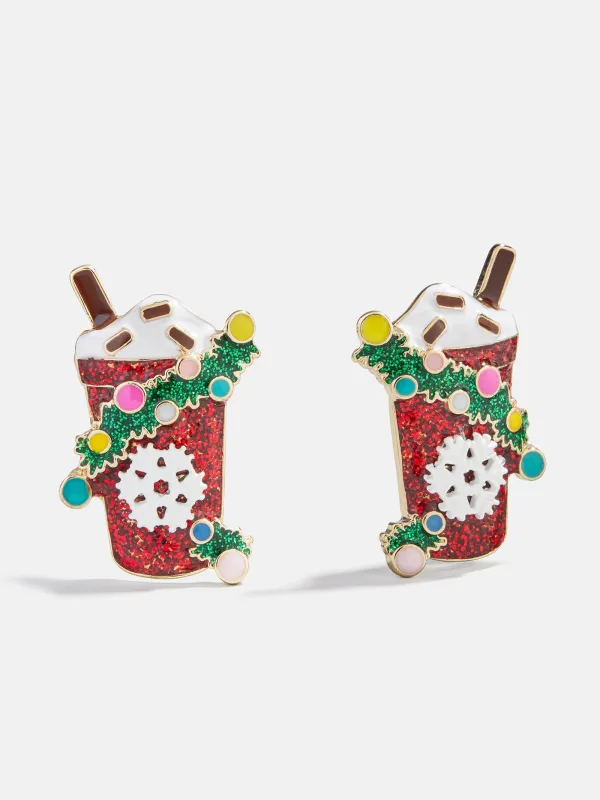 Cup of Cheer Latte Earrings - Cup Of Cheer sold by BaubleBar