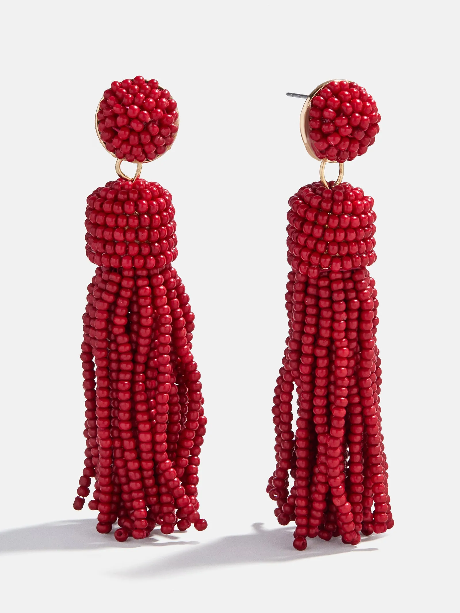 Maren Tassel Statement Earrings - Red sold by BaubleBar