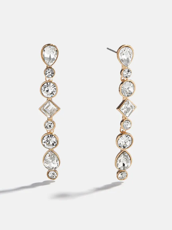 Erica Statement Drop Earrings - Gold/Pavé sold by BaubleBar