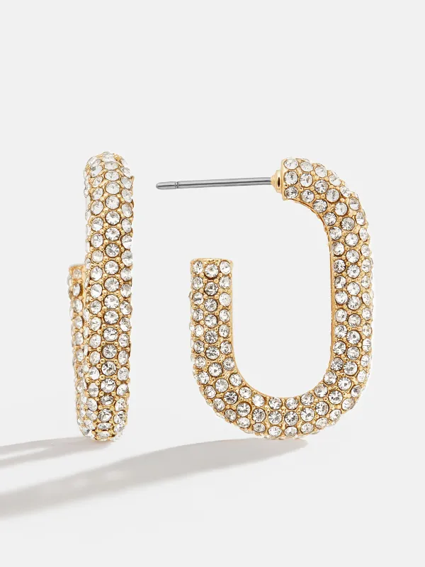 Sybil Earrings - Gold/Pavé sold by BaubleBar