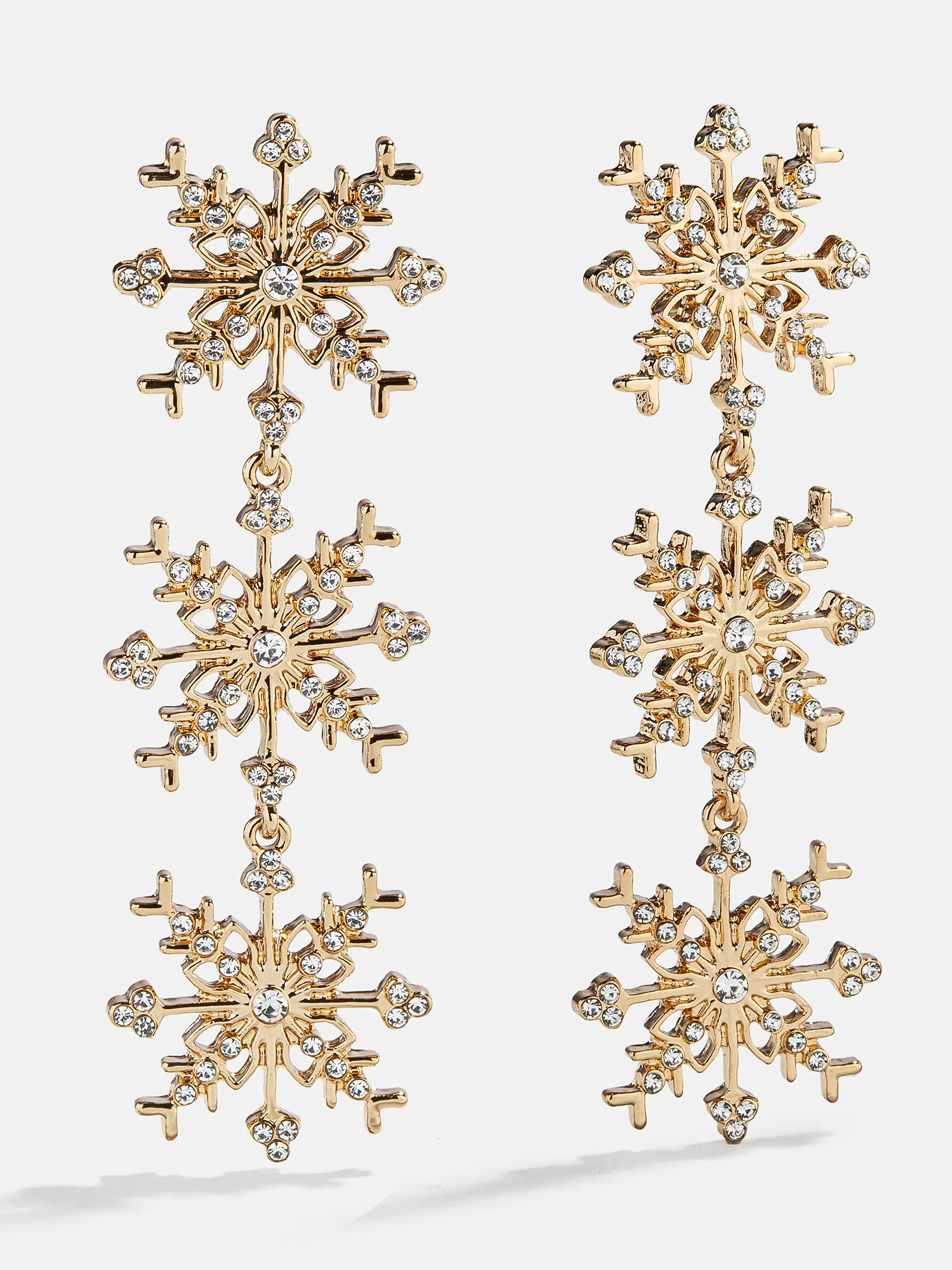 Festive Flurries Snowflake Drop Earrings - Snowflake sold by BaubleBar
