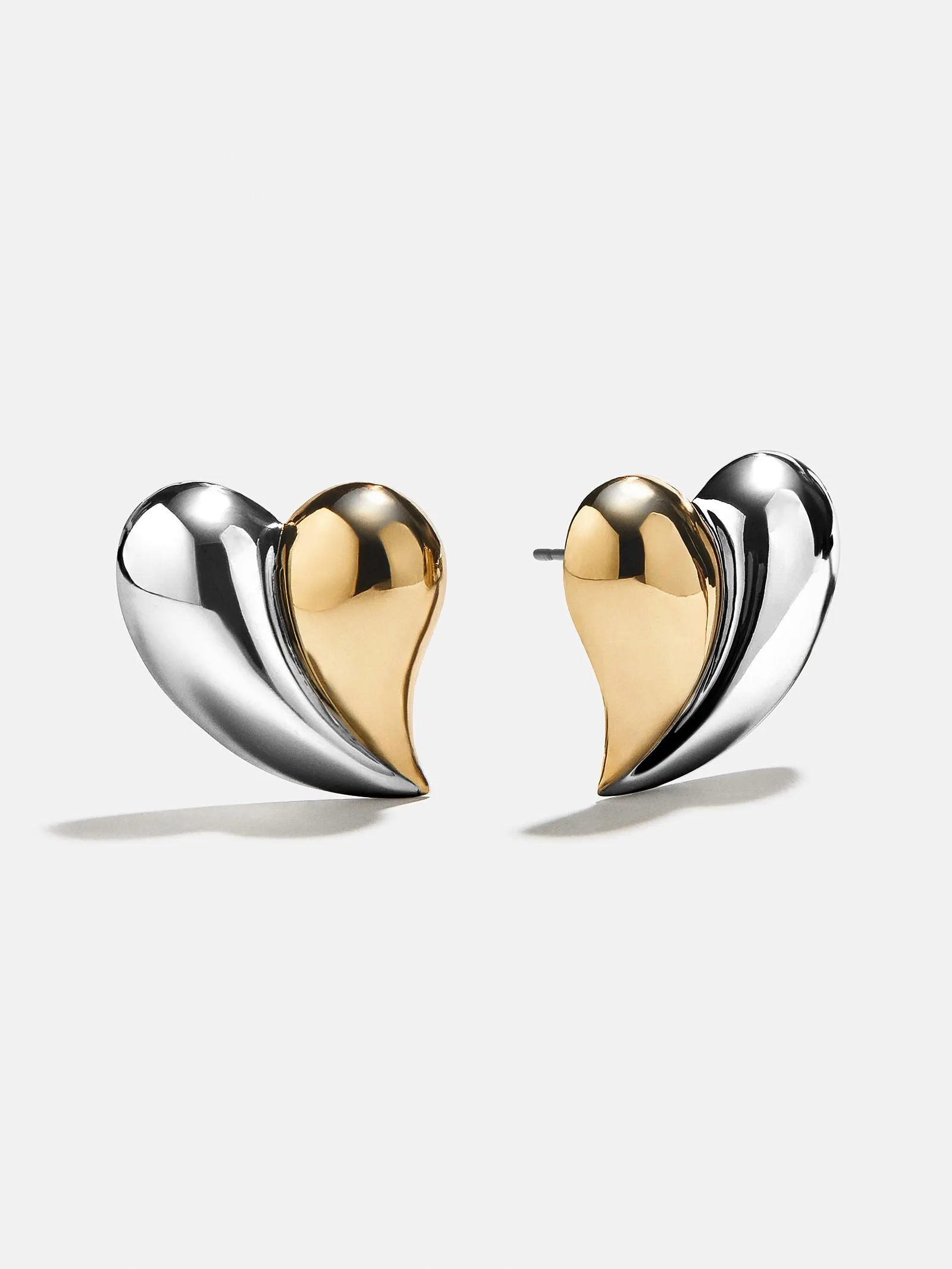 Better Together Heart Earrings - Gold/Silver sold by BaubleBar