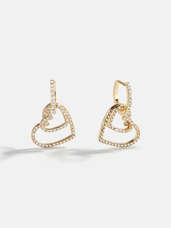 All My Heart Huggie Hoop - Gold/Pavé sold by BaubleBar